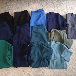 Figs womens xxs tops and xxs petite bottoms